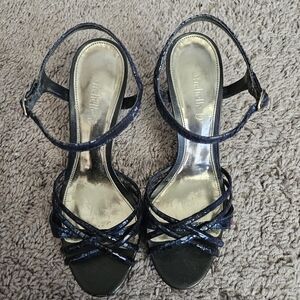 Michelle D Vavavoom Metallic Kitten Heels Sz 7